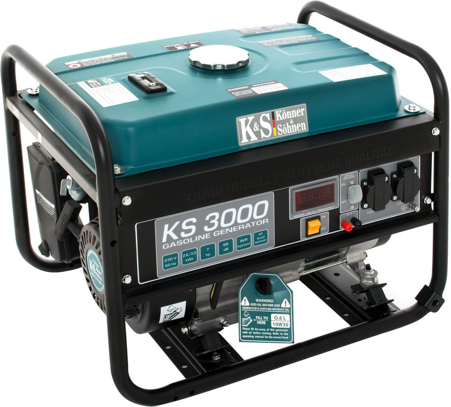 Генератор бензиновий KONNER&SOHNEN 1 фаза (220В), 2,6кВт, (KS3000)